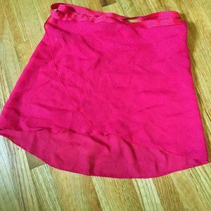 Red wrap skirt